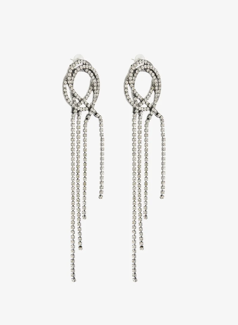 Ella Limited Edition Rhinestone Detail Drop Down Earrings