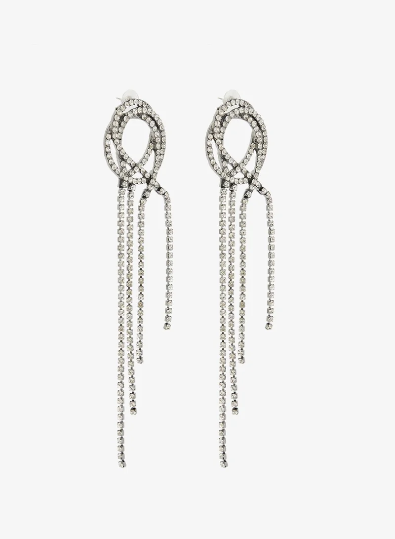 Ella Limited Edition Rhinestone Detail Drop Down Earrings