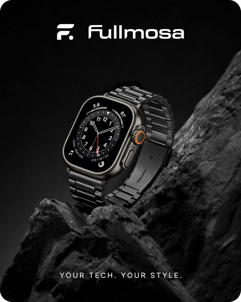 Fullmosa Metal Band Compatible with Apple Watch Bands Ultra3 2 1 49mm, Stainless Steel Strap iWatch Band with Case for Apple Watch, Black - Image 2