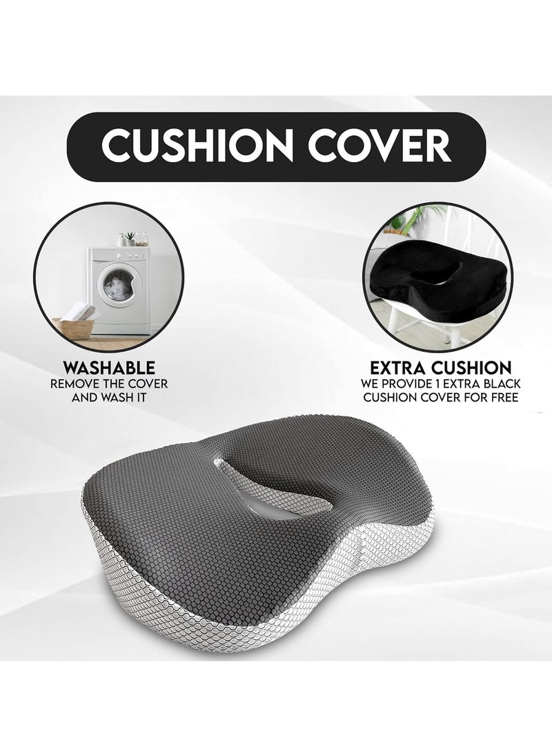 Generic Memory Foam Seat Cushion for Desk Chair, 3D Full Wrap Office Chairs Cushions for Tailbone Pain Relief,Back Pain,Chair Cushion Support for Home, Office and Car Seat Driver  - Image 3