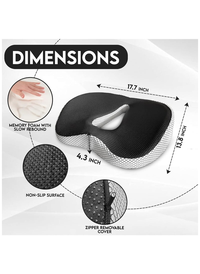 Generic Memory Foam Seat Cushion for Desk Chair, 3D Full Wrap Office Chairs Cushions for Tailbone Pain Relief,Back Pain,Chair Cushion Support for Home, Office and Car Seat Driver  - Image 5