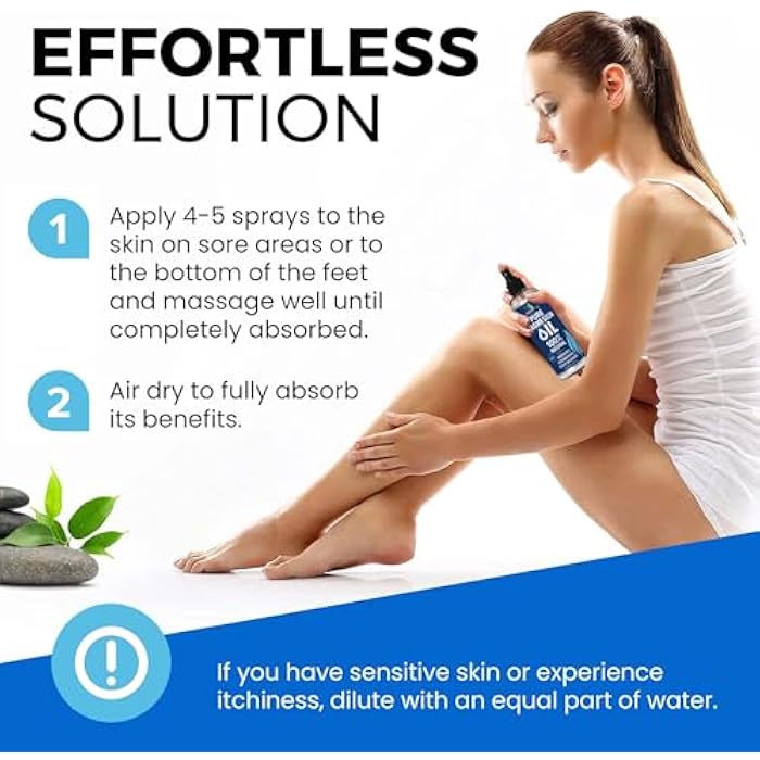 essentiallybased Pure Magnesium Oil Spray 8oz - Topical Magnesium Spray for Sleep & Feet - Extra Strength - USP Grade - 100% Natural and Organic Oil for Muscle Pain & Cramps - Less Sting - Less Itch - Made in USA - Image 4
