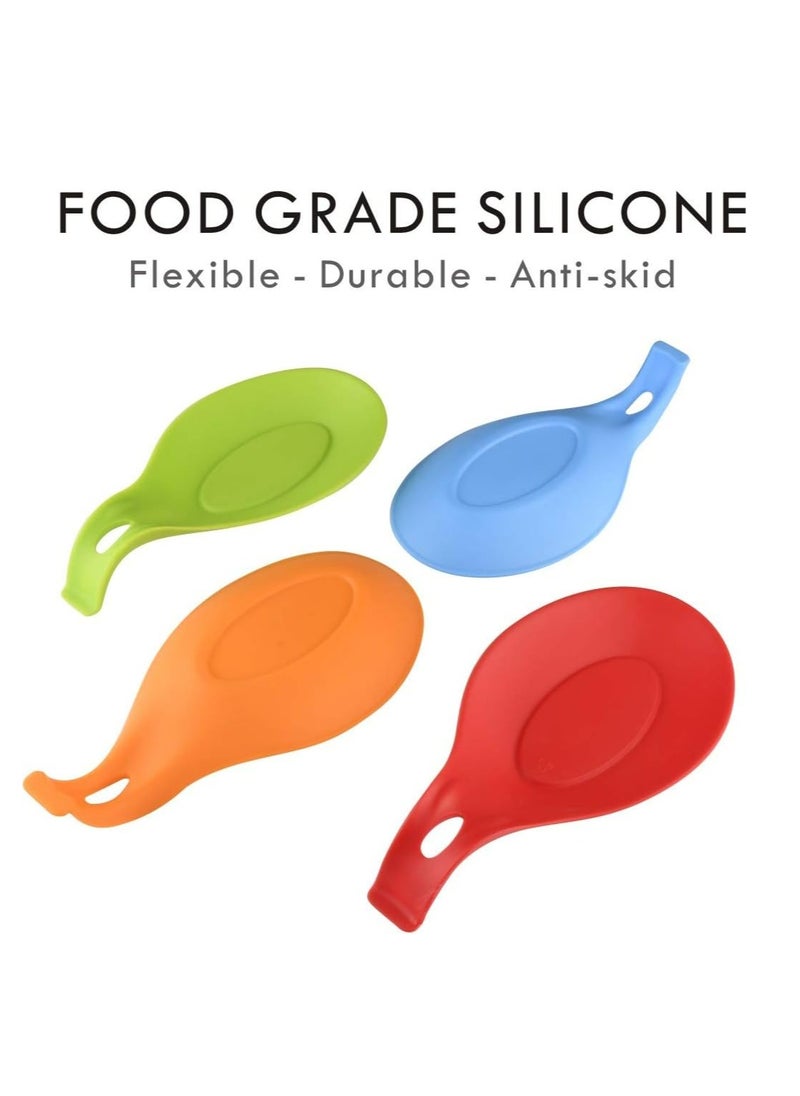 Oasisgalore Kitchen Silicone Spoon Rest Ladle Spoon Holder for Stove Top Brush Fork  - Image 2
