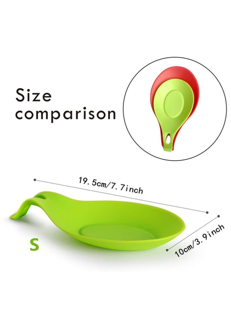 Oasisgalore Kitchen Silicone Spoon Rest Ladle Spoon Holder for Stove Top Brush Fork  - Image 3