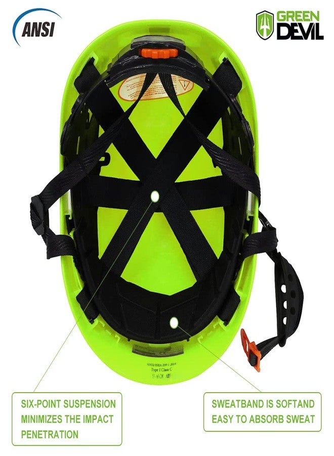 GREEN DEVIL Forestry Safety Helmet Chainsaw Helmet with Mesh Face Shield and Ear Muffs 3 in 1 Forestry Hard Hat - Image 5
