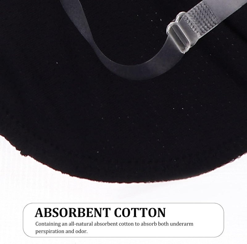 comfrt Underarm Sweat Pads 1 Pair Armpit Sweat Pads Absorbent Armpit Underarm Guard Sweat Absorbing Pads for Women Men Sports Running Jogging Black Womens - Image 2