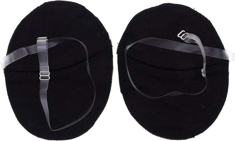 comfrt Underarm Sweat Pads 1 Pair Armpit Sweat Pads Absorbent Armpit Underarm Guard Sweat Absorbing Pads for Women Men Sports Running Jogging Black Womens - Image 1