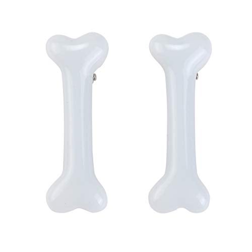 BinaryABC White Dog Bone Hair Clips Hairpins Barrette,Halloween Cosplay Party Accessories,10Pcs - Image 5