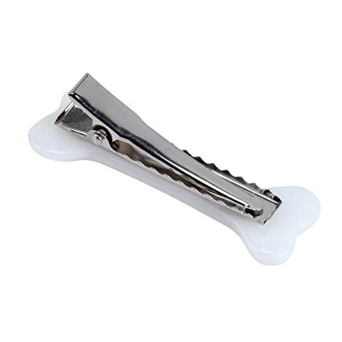 BinaryABC White Dog Bone Hair Clips Hairpins Barrette,Halloween Cosplay Party Accessories,10Pcs - Image 4