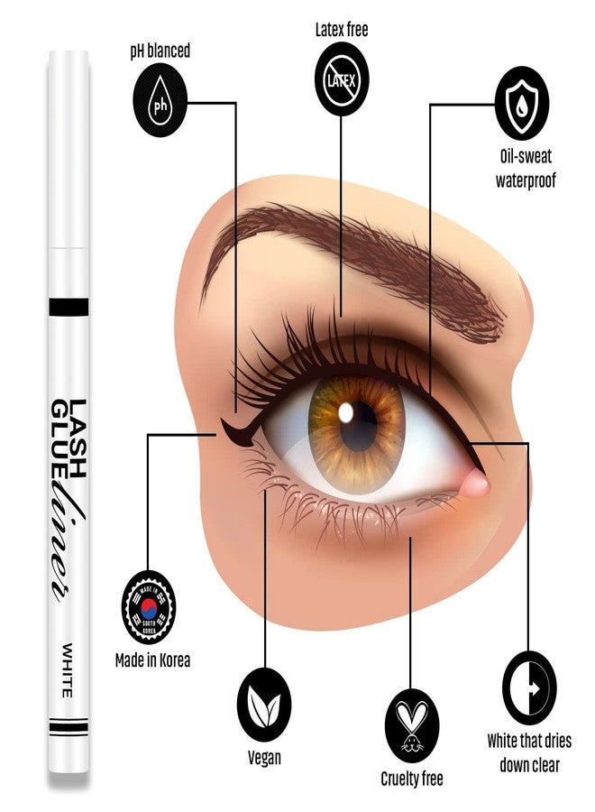 THR3E STROKES Lashglue Liner - White Transparent (0.7ml) - Image 3