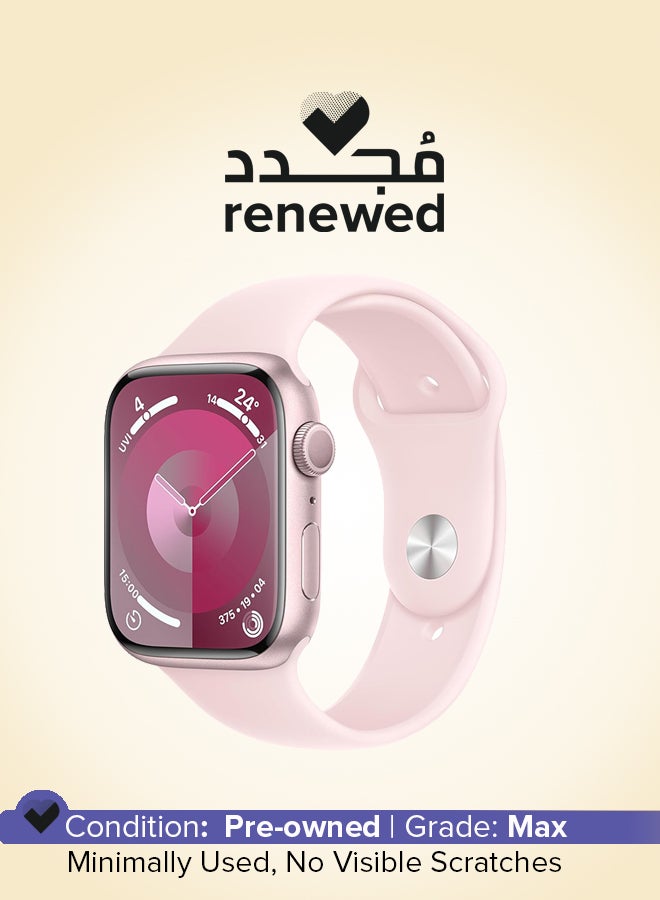 Apple Renewed - Series 9 GPS 45mm Aluminium Case With Sport Band Pink - Image 1