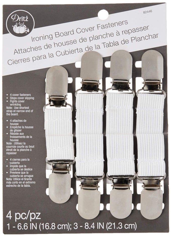 CLOTHING CARE 82446 IRONING BOARD COVER FASTENERS 4COUNT WHITE