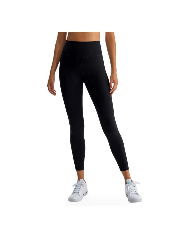 NIBEMINENT Essential/Pure&Plain 7/8 Leggings, High Waisted Compression Soft Pants Workout Athletic Yoga Pants 24" - Image 1