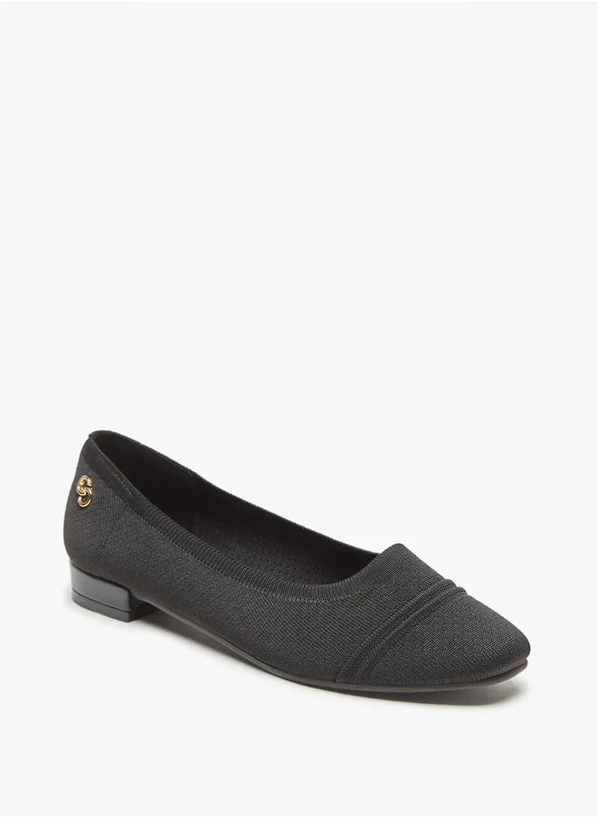 Celeste Women's Textured Slip-On Ballerina Shoes