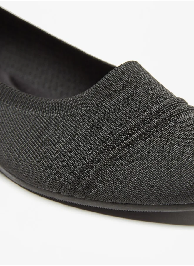 Celeste Women's Textured Slip-On Ballerina Shoes