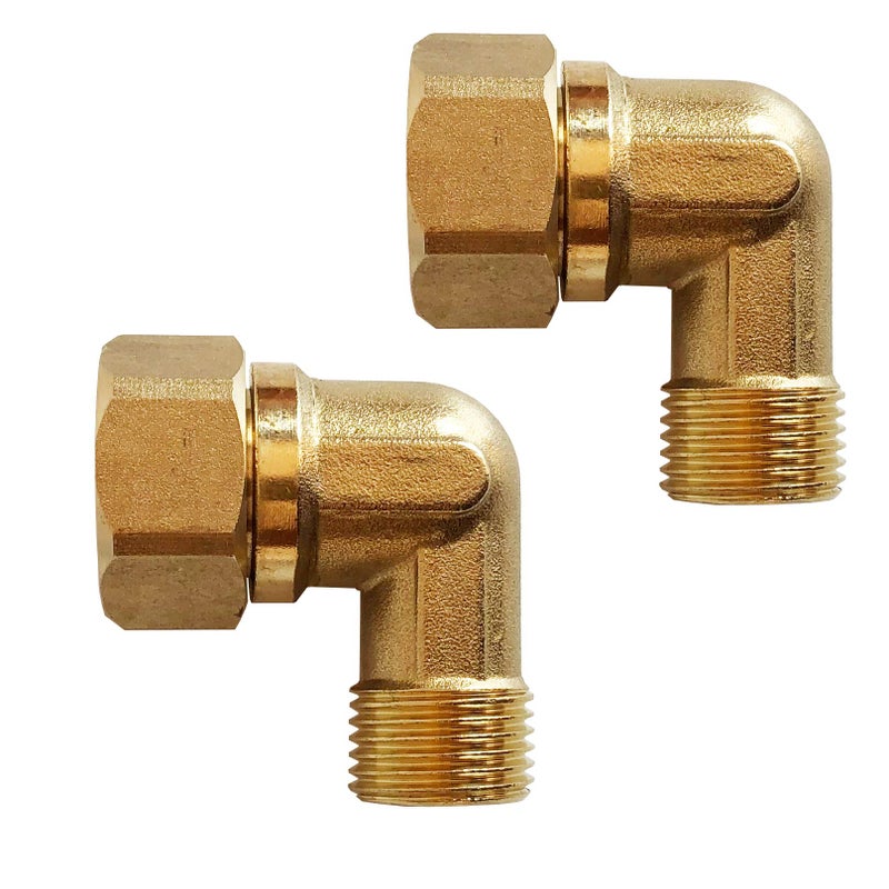 MISSMIN Old Clawfoot Bath Tub Mount Faucet Elbows Adapter Connector to Water Line,3/4 IPS Female to 1/2 IPS male, 1 Pair - Image 4