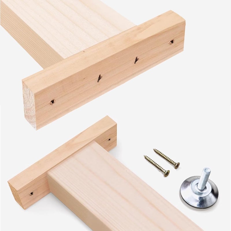 Wooden Furniture Legs, Replacement Feet Table Legs, 4 Pcs Bed Legs,Wooden Furniture Feet Adjustable Sofa Feet Bed Center Frame Slat Support Leg for Replacement Sofa Bed Frame Replacement Parts (48cm(1 - Image 5