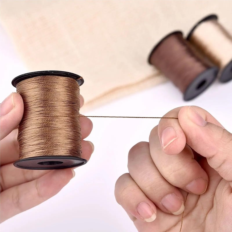Sewing Thread Kits 10roll*492ft Thread DIY Leather Canvas Tent Repairing Tool Durable Shoes Jeans Handicraft Quilting Supplies(Black) - Image 3