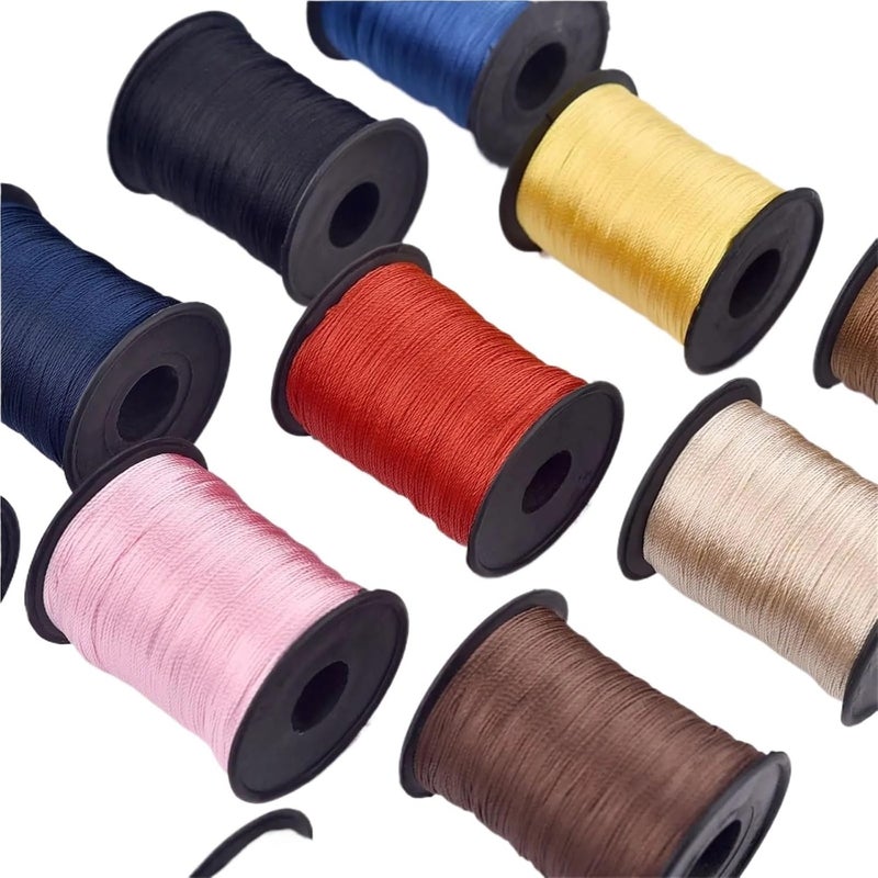 Sewing Thread Kits 10roll*492ft Thread DIY Leather Canvas Tent Repairing Tool Durable Shoes Jeans Handicraft Quilting Supplies(Black) - Image 1