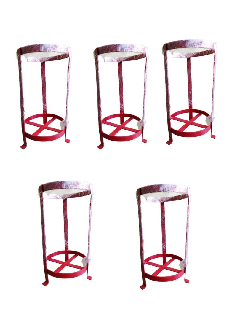 Generic Sense Safety Fire Extinguisher Stand for 6kg 4kg Fire Extinguisher Adjustable Fire Extinguisher Holder Stand RED Color Pack of 5  - Image 1