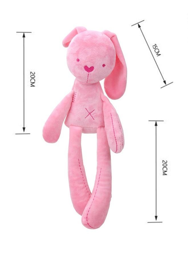bbsky - Soft Long Ears Pink Bunny Cute Soft Doll Toy For Kids Durable And Sturdy Lightweight - Image 1