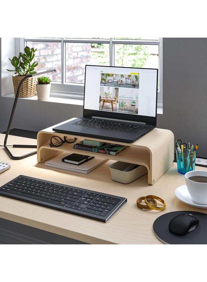 زبون حامل كمبيوتر محمول/شاشة، خشب البتولا، 52×26 سم - Image 2