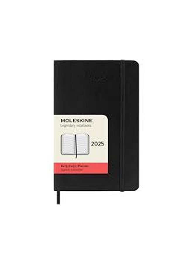 Moleskine 2025 12Month Daily Pocket Softcover Notebook Black