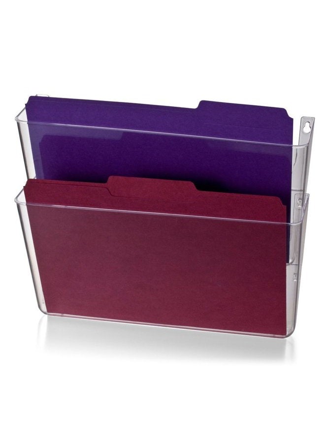 Wall File, Letter Size, Clear, 2 Pack (21404)