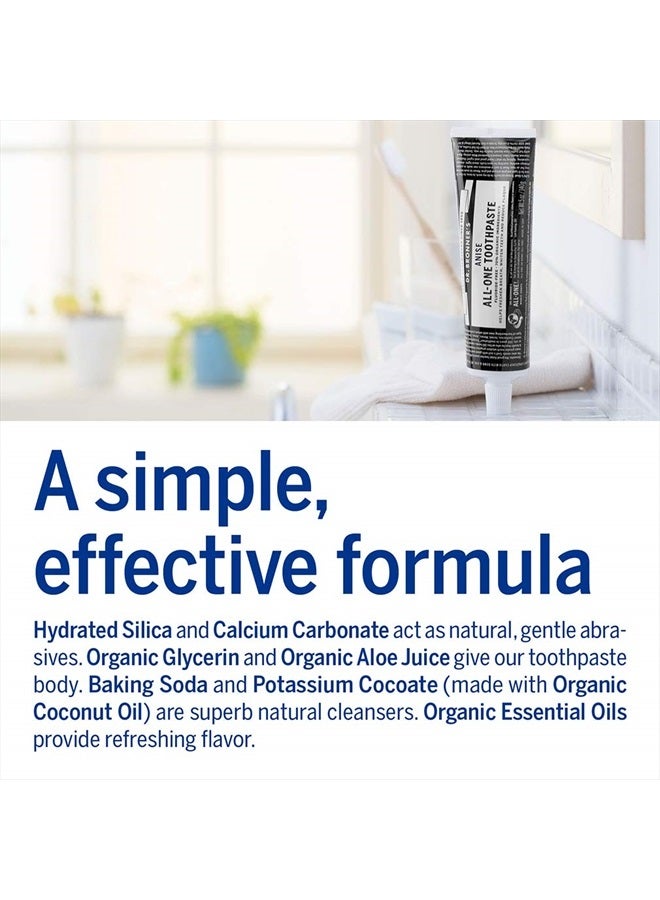 Dr. Bronner's معجون أسنان أول-واحد (يانسون، 5 أونصات، 3 عبوات) - 70% مكونات عضوية، طبيعي وفعال، خالي من الفلورايد، خالي من SLS، يساعد على إنعاش النفس، تقليل البلاك، تبييض الأسنان، نباتي - Image 4