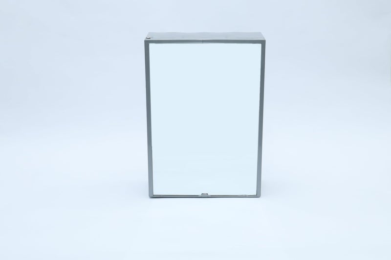 zahab Bathroom Cabinet with Mirror with Magnetic Door Full Framed Mirror Multipurpose, Wall-Mounted Storage Cabinet 4.5 inch Width Silver Grey - Image 5