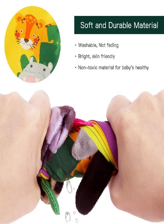 beiens Soft Toys Baby Cloth Books, Touch and Feel Crinkle Books for Babies, Infants & Toddler, Early Development Interactive Car Toys & Stroller Toys for Boys & Girls (Rainforest Tails-1 Book) - Image 4