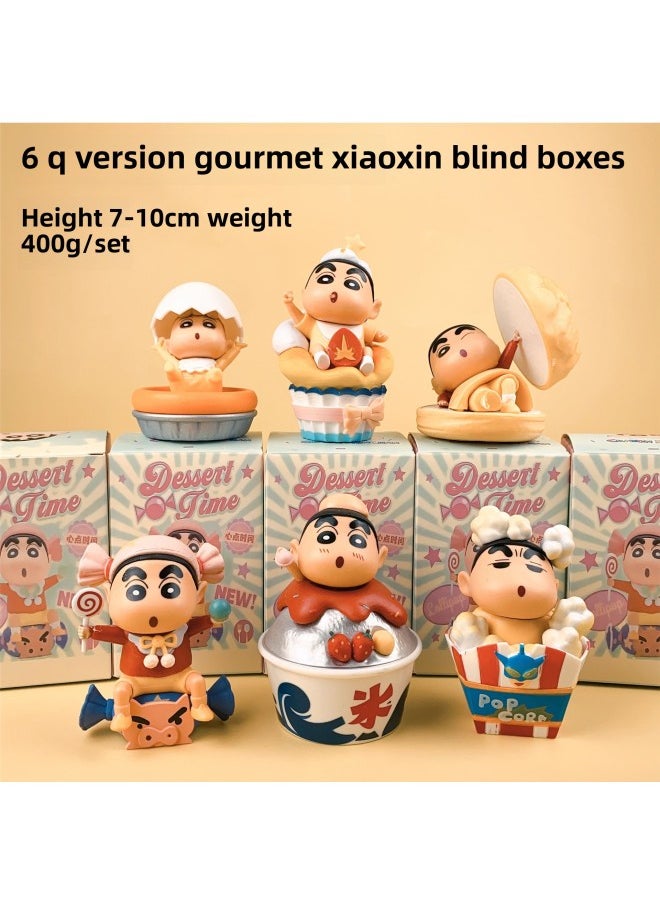 null - Crayon Small Hand-made Blind Box Nohara Shinosuke Toy Doll Gashapon Doll Machine Cake Decoration Model-Color:6 Ultraman Xiaoxin Blind Boxes [price For The Whole Set] - Image 1