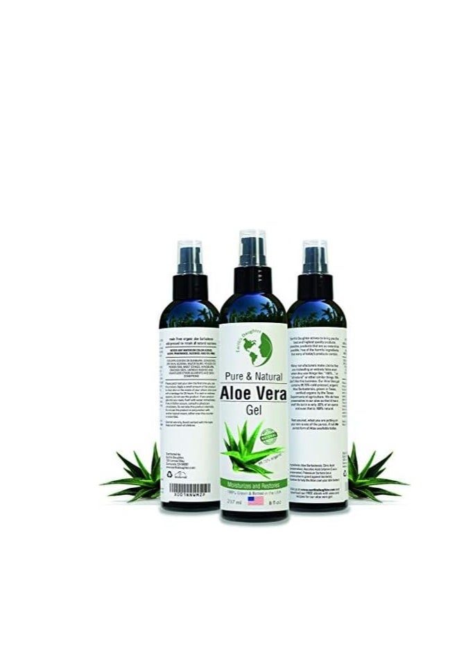 Earth's Daughter - Organic Aloe Vera Gel From Pure and Organic Cold Pressed Aloe Vera,8 fl oz - Image 1
