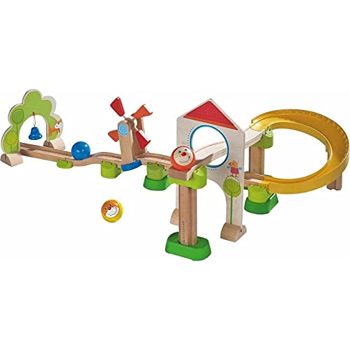 HABA Marble Run Kullerbu Windmill Playset STEM Toy Building Set for 26 Year Olds Montessori Toys Marble Maze 25 Piece Ball Track - Image 1