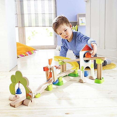 HABA Marble Run Kullerbu Windmill Playset STEM Toy Building Set for 26 Year Olds Montessori Toys Marble Maze 25 Piece Ball Track - Image 5
