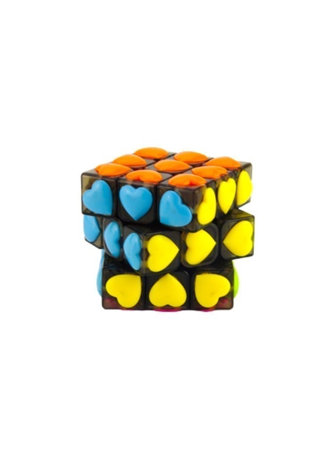 YJ Love Cube 3x3 Heart-Themed Speed Cube | Romantic Transparent Edition - Unique Valentine's Day Gift for Loved Ones & Collectors | Smooth Turning YJ YuLong Design - Image 2