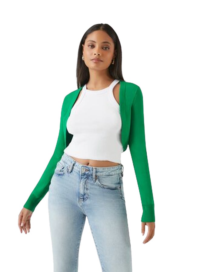FOREVER 21 Ribbed Open-Front Shrug Sweater - Image 1