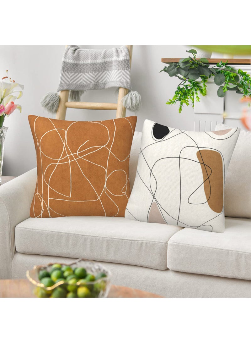 FASHION HOME Set of 4 Cushion Covers Decorative Throw Pillow cases for Living Room Garden Outdoor Décor - Image 2