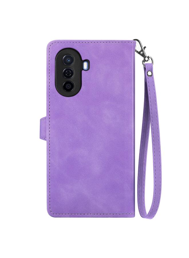 S-TOP Case For Huawei Enjoy 50 Embossed Flower Zipper Leather Phone Case - Image 3