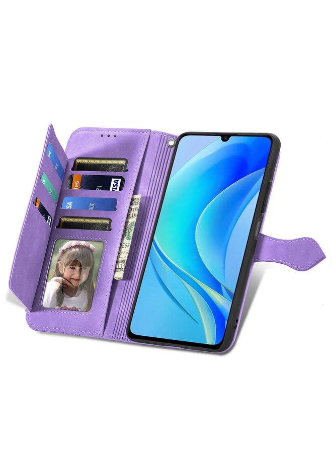 S-TOP Case For Huawei Enjoy 50 Embossed Flower Zipper Leather Phone Case - Image 4