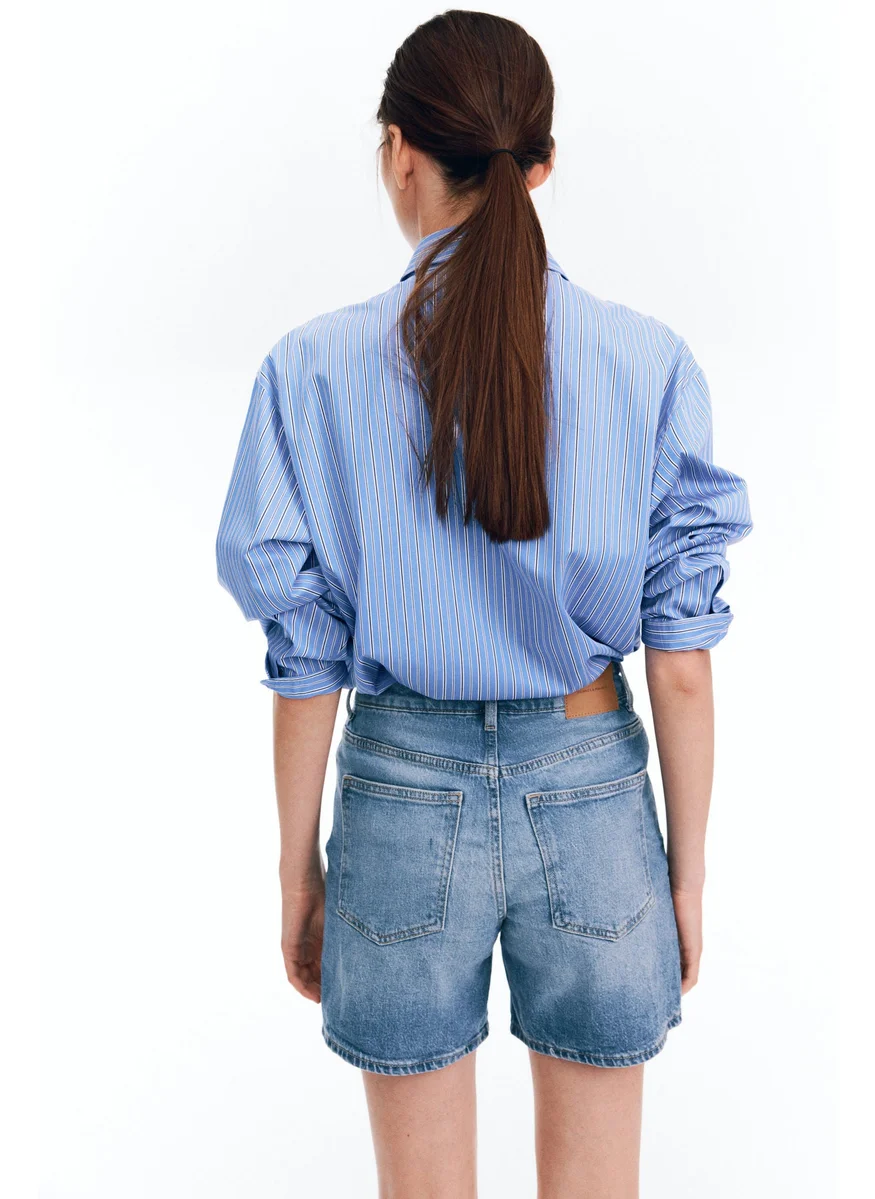 اتش اند ام High-Waisted Denim Shorts