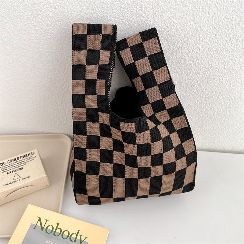 Handbag Large Capacity Small Bag Women'S Black And White Tote Bag Portable Storage Tote Bag - Image 1