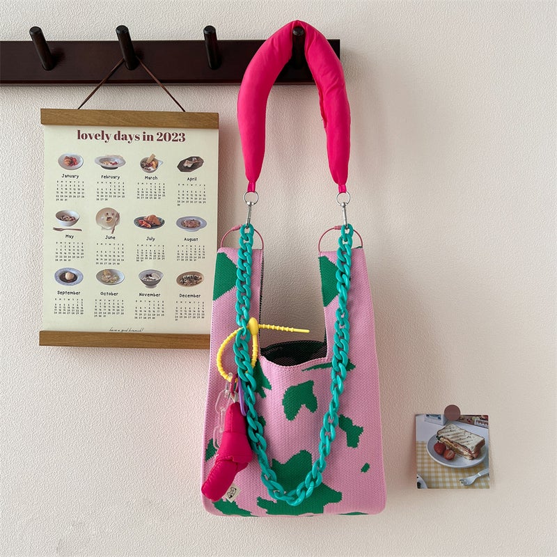 Handbag Large Capacity Small Bag Women'S Black And White Tote Bag Portable Storage Tote Bag - Image 4