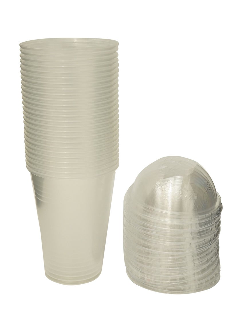 Ideal Pack Clear PET Plastic Cups – 12 oz | 25 Pieces Crystal Clear Disposable Cold Cups for Juice, Smoothies, Iced Coffee, Soda & Party Drinks - Image 2