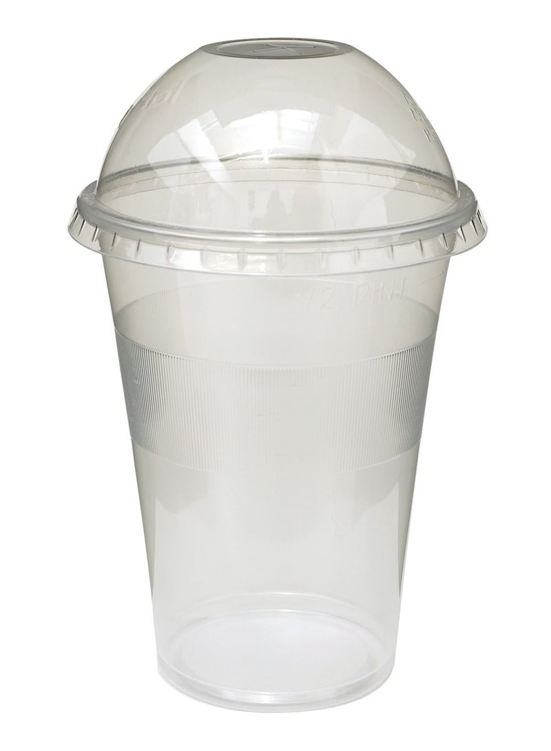 Ideal Pack Clear PET Plastic Cups – 12 oz | 25 Pieces Crystal Clear Disposable Cold Cups for Juice, Smoothies, Iced Coffee, Soda & Party Drinks - Image 3