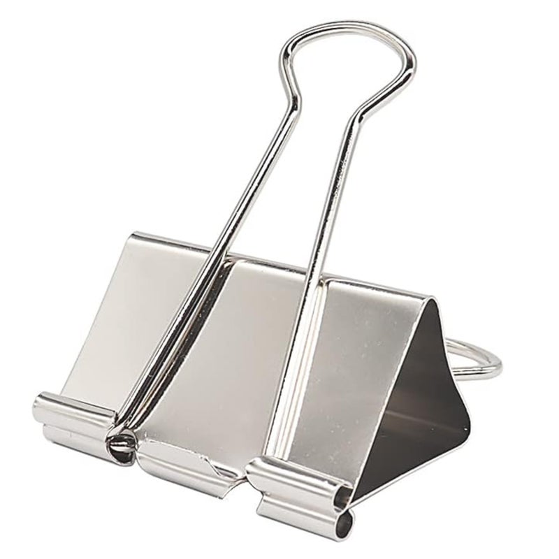 Long Tail Clips: 6-Pack Silver Tempered Steel, 2-Inch Wide 0.9-Inch Capacity - Durable Rust-Resistant, Secure Large Paper Stacks for Office Home School Students Teachers - Image 4