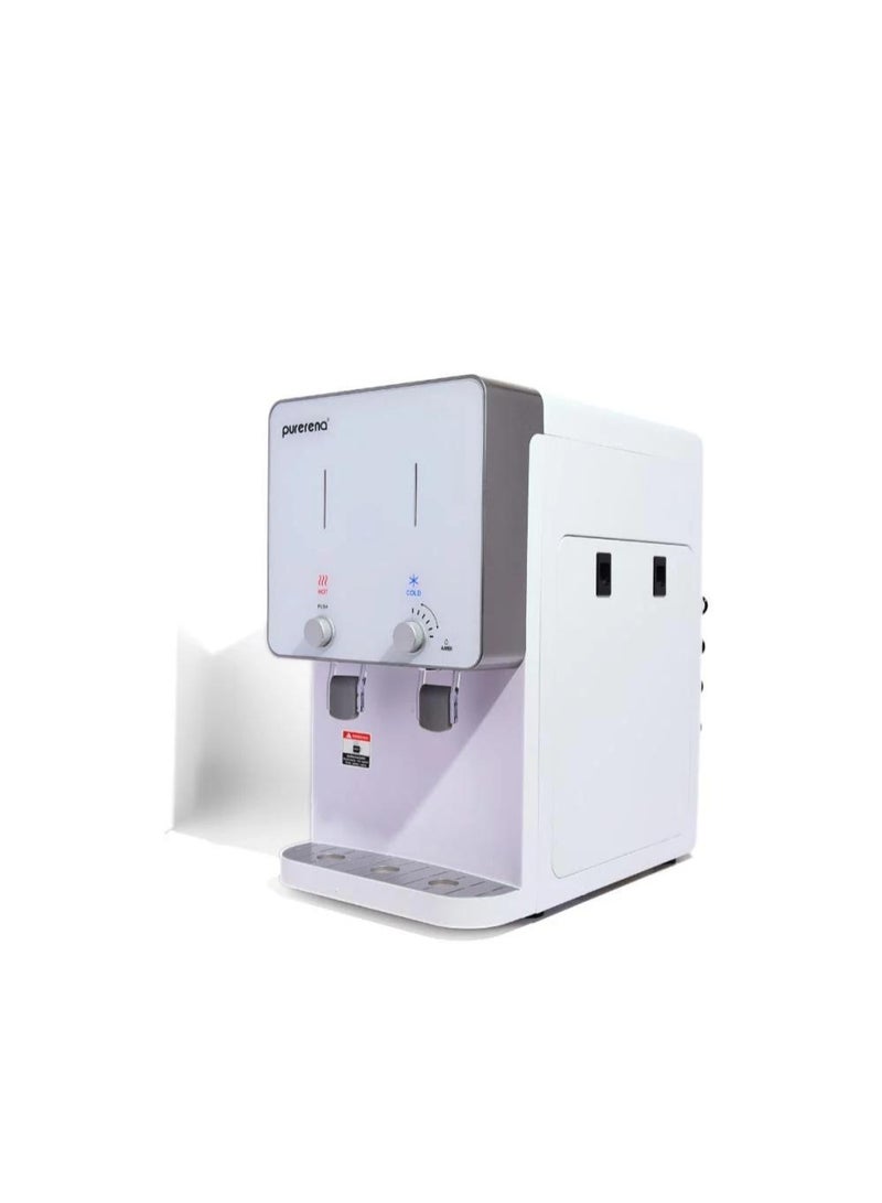 water dispenser with hot and cold water taps with internal filters