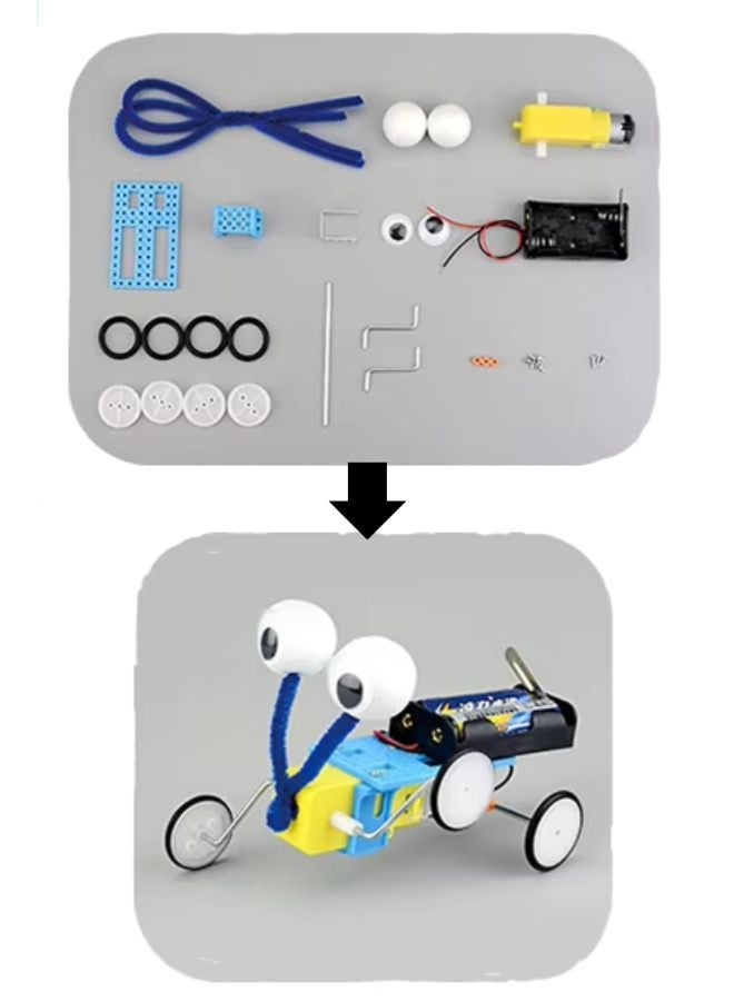 Fatio STEM Toy, Crawler Robot, Montessori Toy, 3D puzzle, battery-powered, eco-friendly, educational toy - Image 4