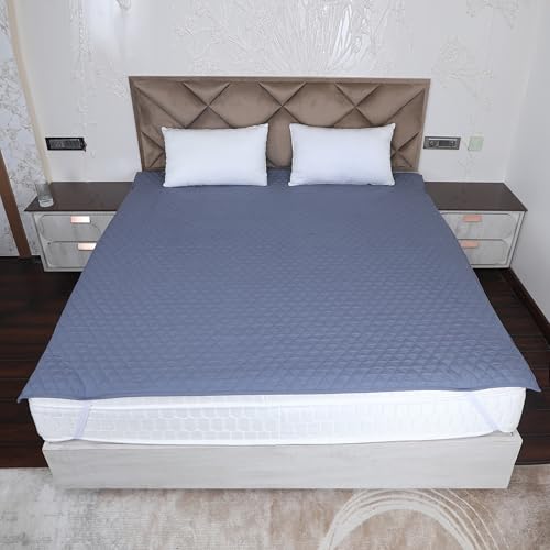 DAKSH Polycotton 100% Waterproof Quilted Mattress Protector, Ultra Soft & Breathable - Corner Elastic Bands Noiseless Bed Cover Single Size Bed, Machine Washable - 36x72 Inch | 3x6 Feet, Grey - Image 1
