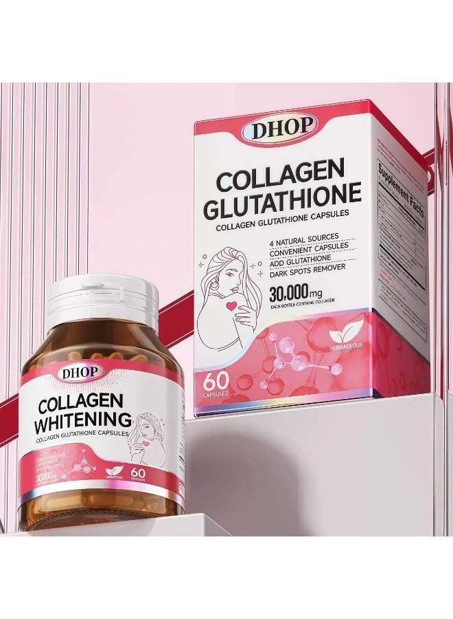 DHOP Glutathione Collagen 30000mg Capsules - Multi-source Collagen + Antioxidant - Effective Whitening, Brightening Skin - Good for Oral Administration - Anti-aging, Antioxidant - Image 2